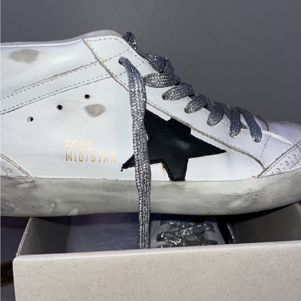 Golden goose laminated sneakers